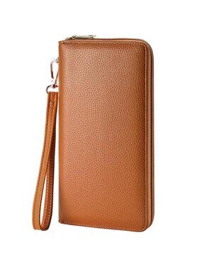 Womens RFID Leather Wallet Clutch Wristlet Large Capacity Card Holder Organizer